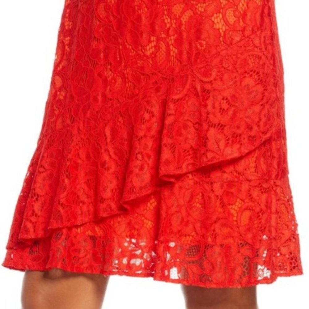 NWT Sam Edelman Full Lace Ruffle Flounce Dress - Picture 6 of 6